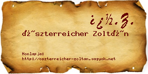Öszterreicher Zoltán névjegykártya